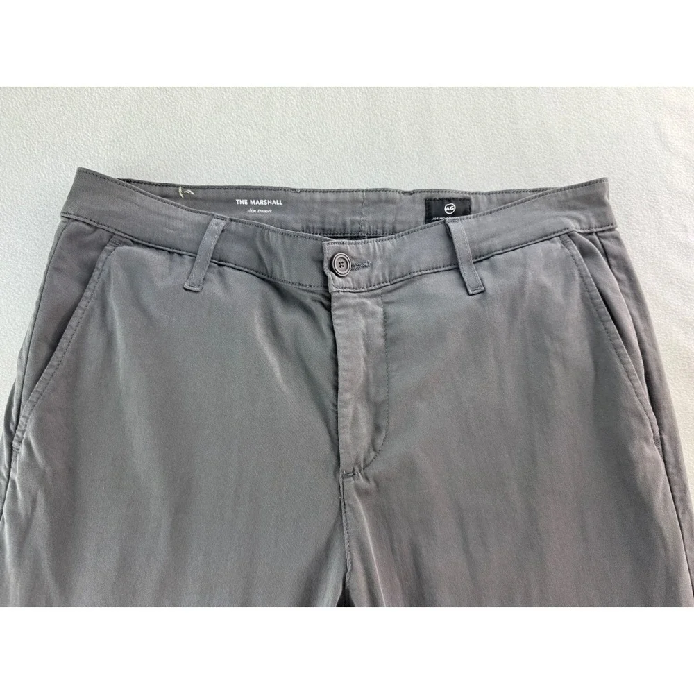 AG Adriano Goldschmied The Marshall Slim‎ Straight Pants Mens 33X35 Gray